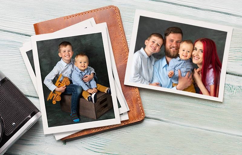 Paberfotod nahkalbumi peal