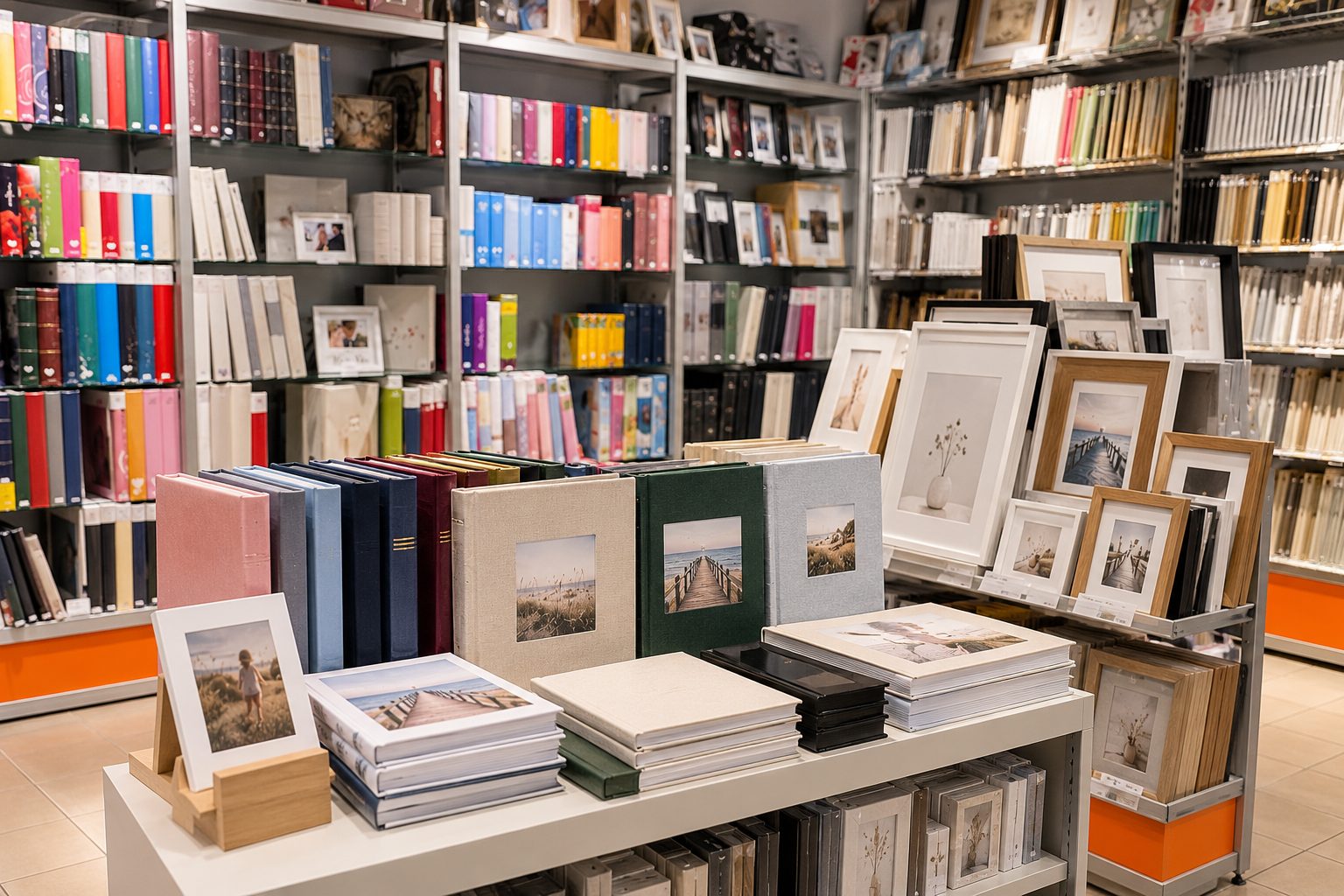 Pildiraamid ja fotoalbumid poe riiulitel